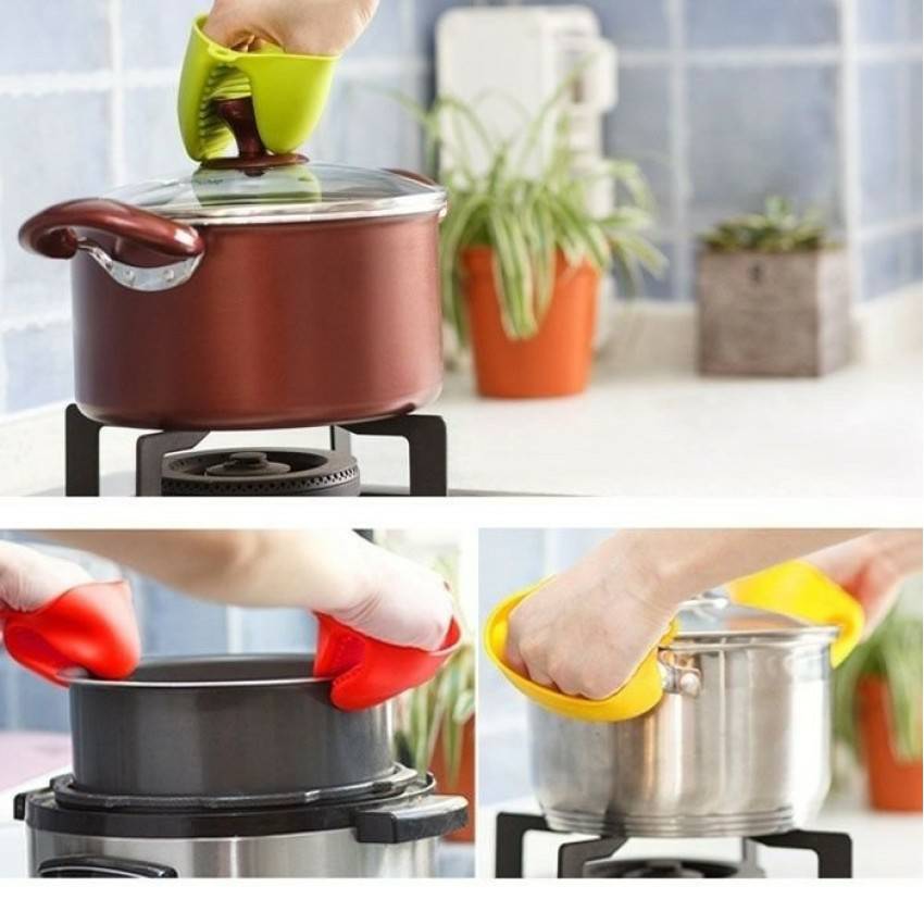 ที่จับซิลิโคนกันร้อน มือจับซิลิโคน มีกันลื่น ซิลิโคนจับกันร้อน ที่จับกันร้อน ที่จับของร้อน