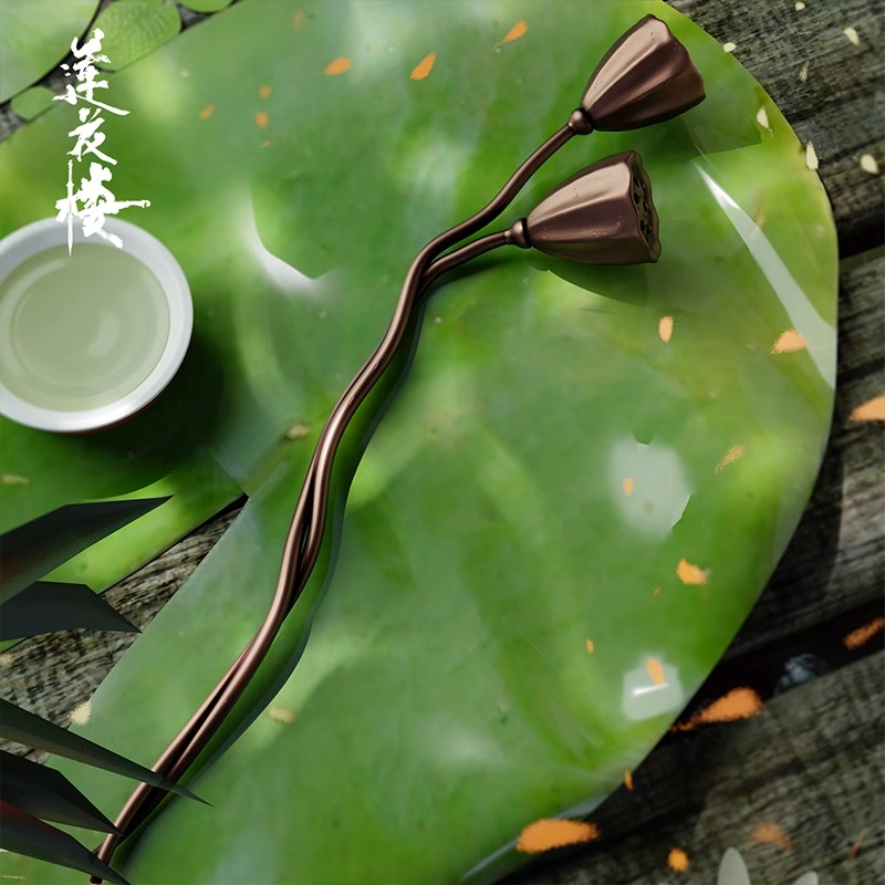 Pre - ปิ่นปักผมเครื่องประดับผม ChengYi หลี่เหลียนฮวา ซีรี่ย์ หอดอกบัวลายมงคล