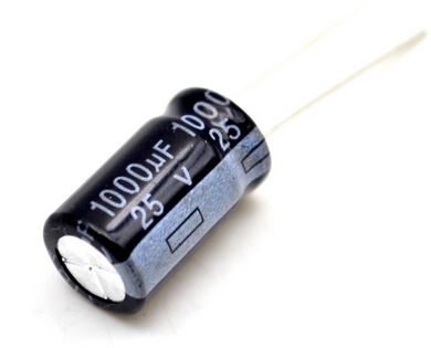 1000uF 25V Radial Electrolytic Capacitor