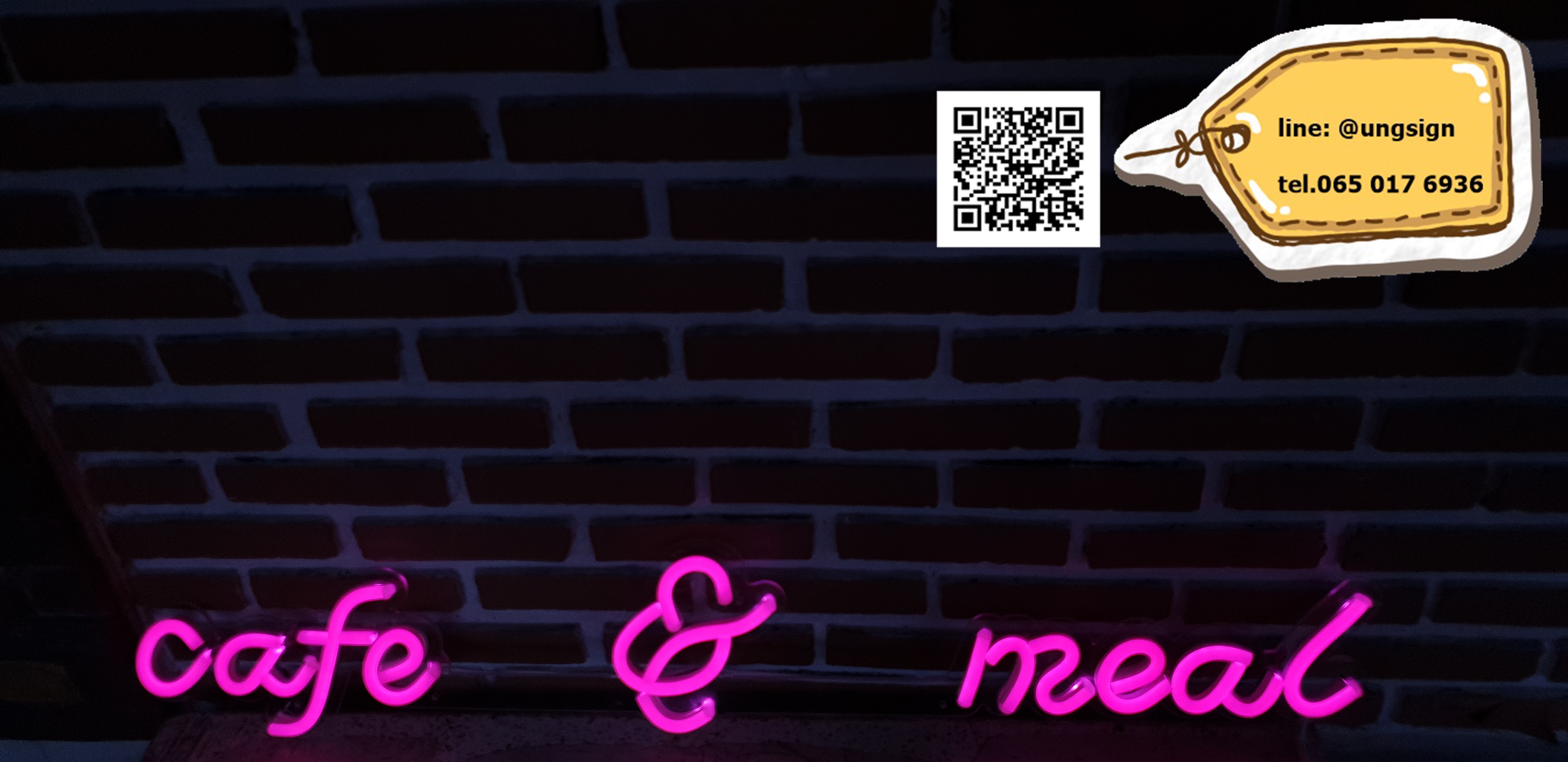 ป้ายนีออนเฟรค cafe & meal