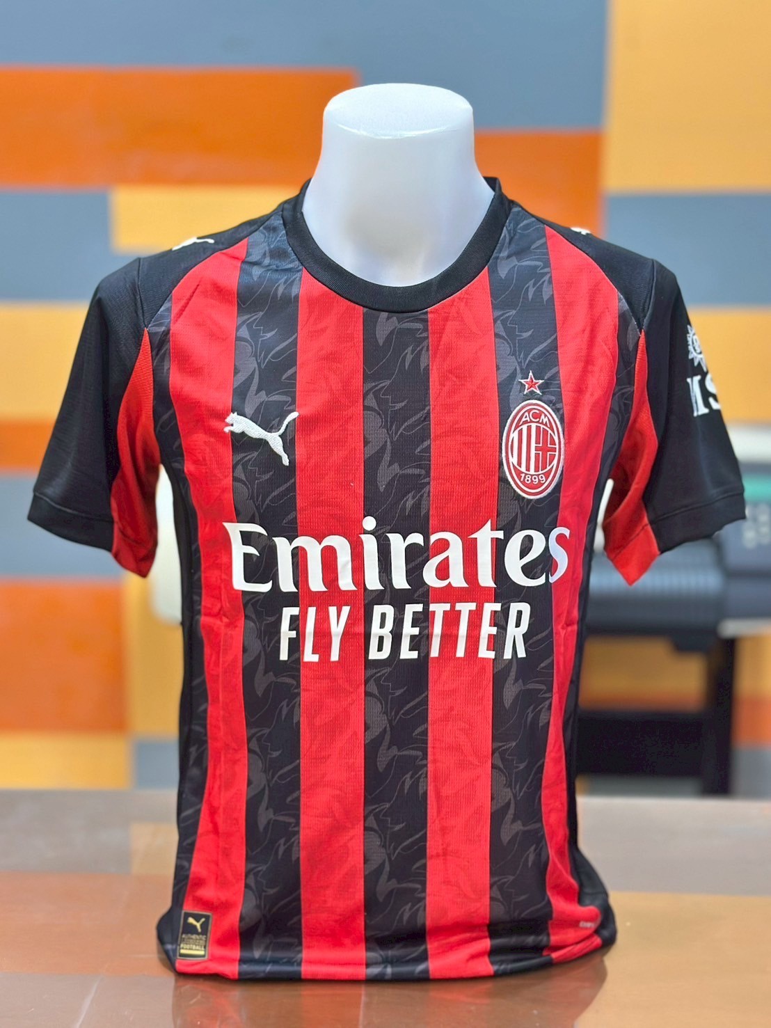 เสื้อฟุตบอล เอซี มิลาน เหย้า สีเเดงดำ Fans Edition เกรดแฟนบอล 2025