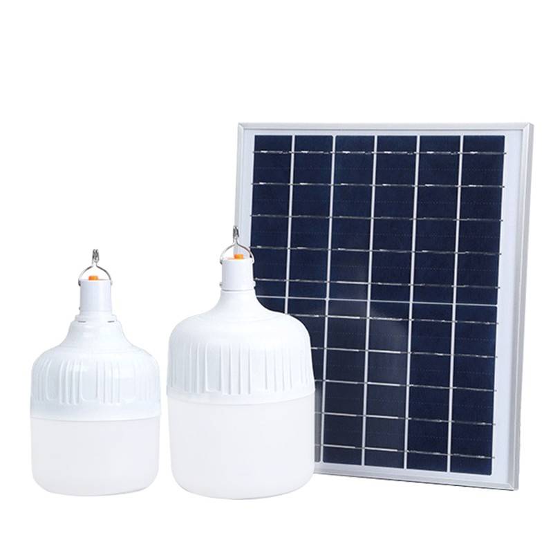 Strong Hot Solar Light ไฟตุ้ม โซล่าเซลล์ 50W/100W/150W Solar Cell Light Bulb แผงโซล่าเซลล์และหลอดไฟ Solar Bulb