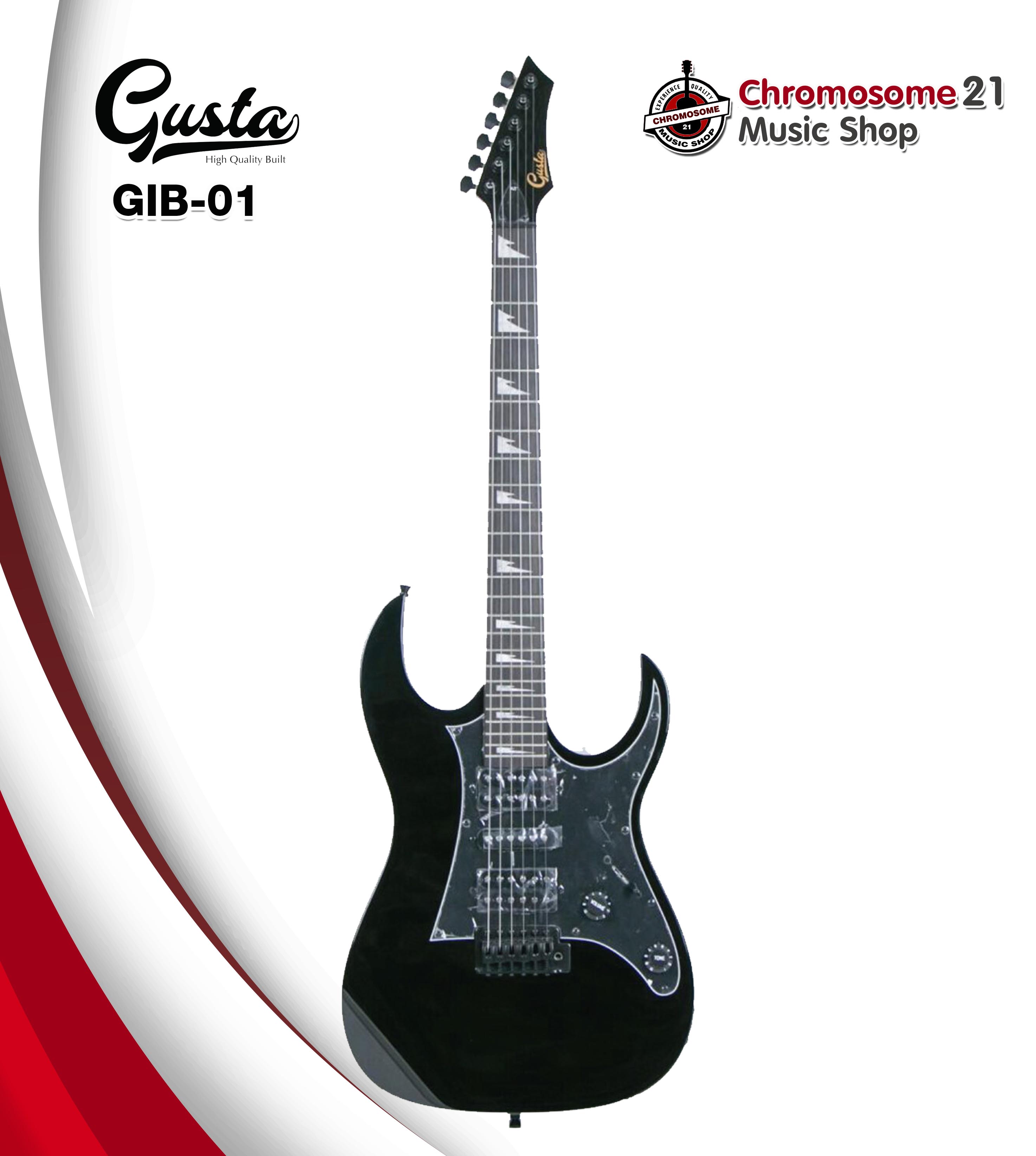 กีตาร์ไฟฟ้า Gusta GIB-01 (สีดำ)