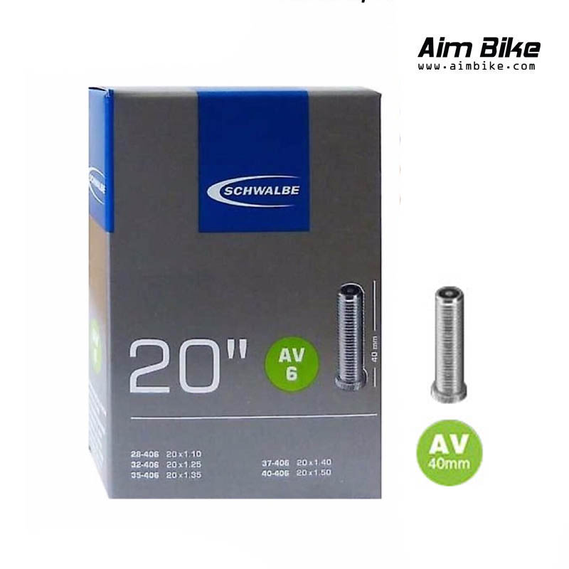 ยางใน Schwalbe รุ่น AV6 ขนาด 20x1.1/1.5"