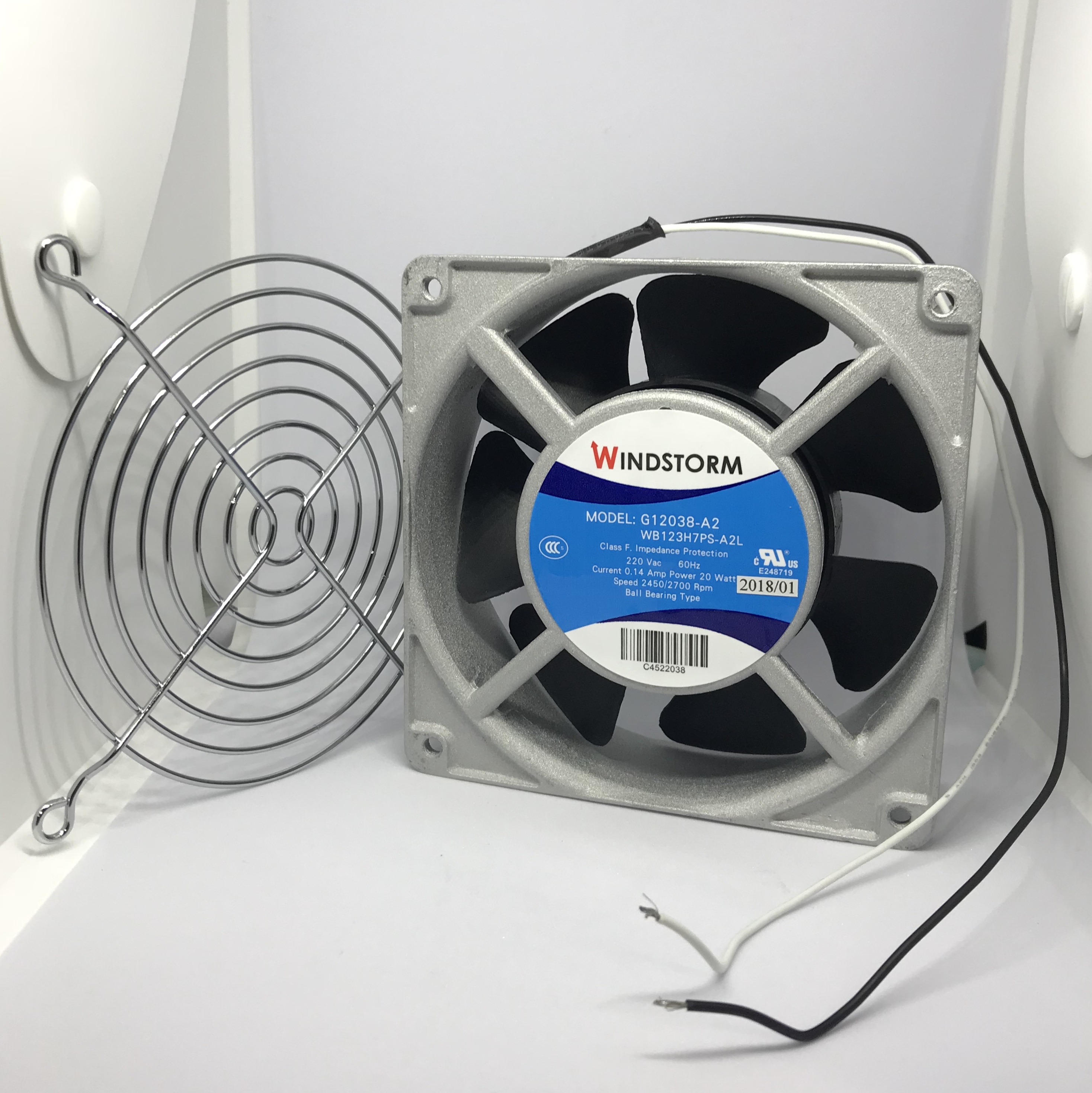 พัดลมระบายอากาศ ขนาด4.5" เหลี่ยม WB123-A2LG