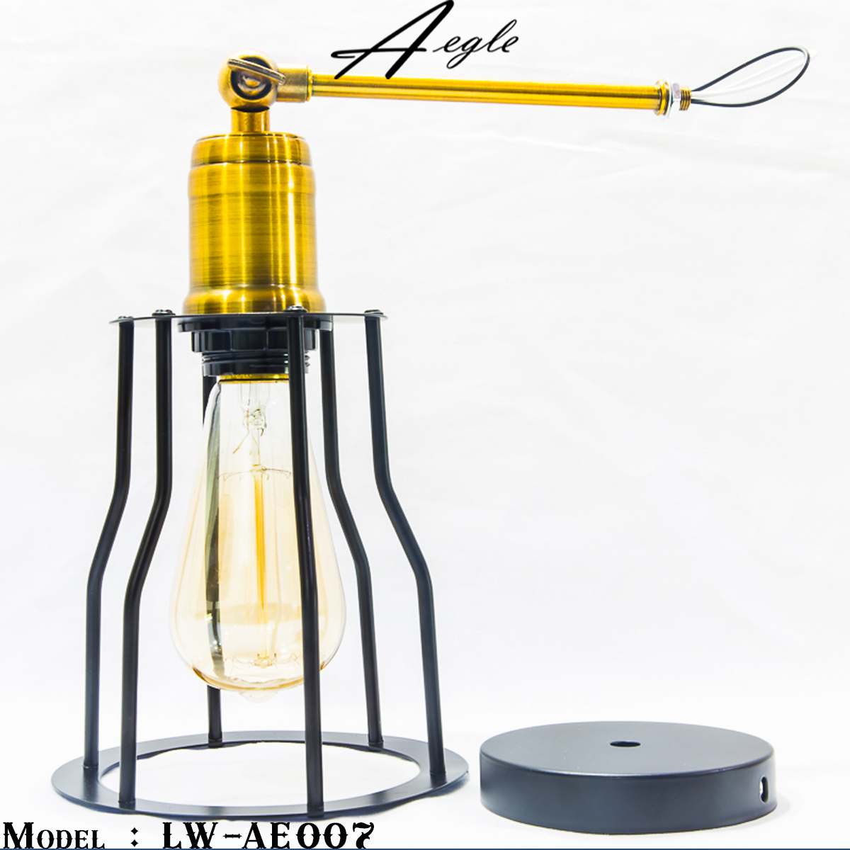 โคมไฟติดผนังเหล็กโบราณ Amazon Retro Wall Loft