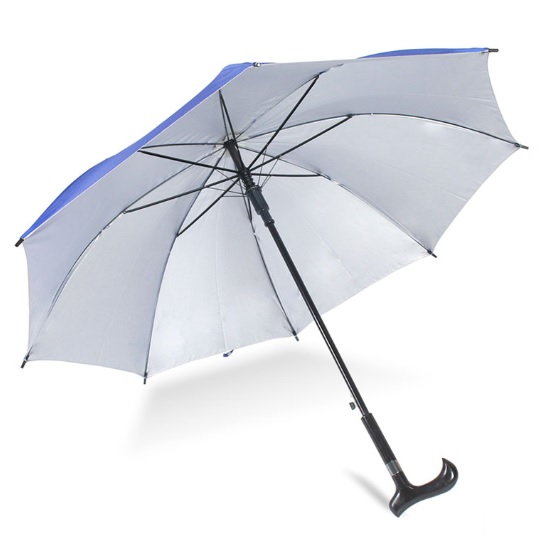 ร่มไม้เท้า สีน้ำเงิน