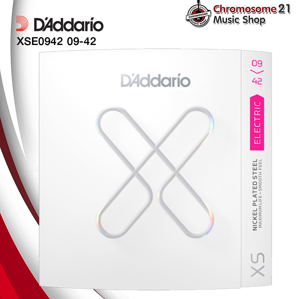 สายกีตาร์ไฟฟ้า (เคลือบกันสนิม) D'addario XSE0942 nickle plated steel Electric