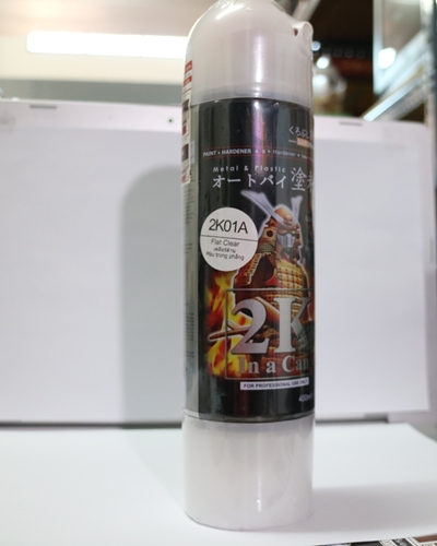 สีซามูไร สีพ่นรถมอเตอร์ไซค์ 2K SAMURAI 2K01A Flat Clear สีเคลือบด้าน