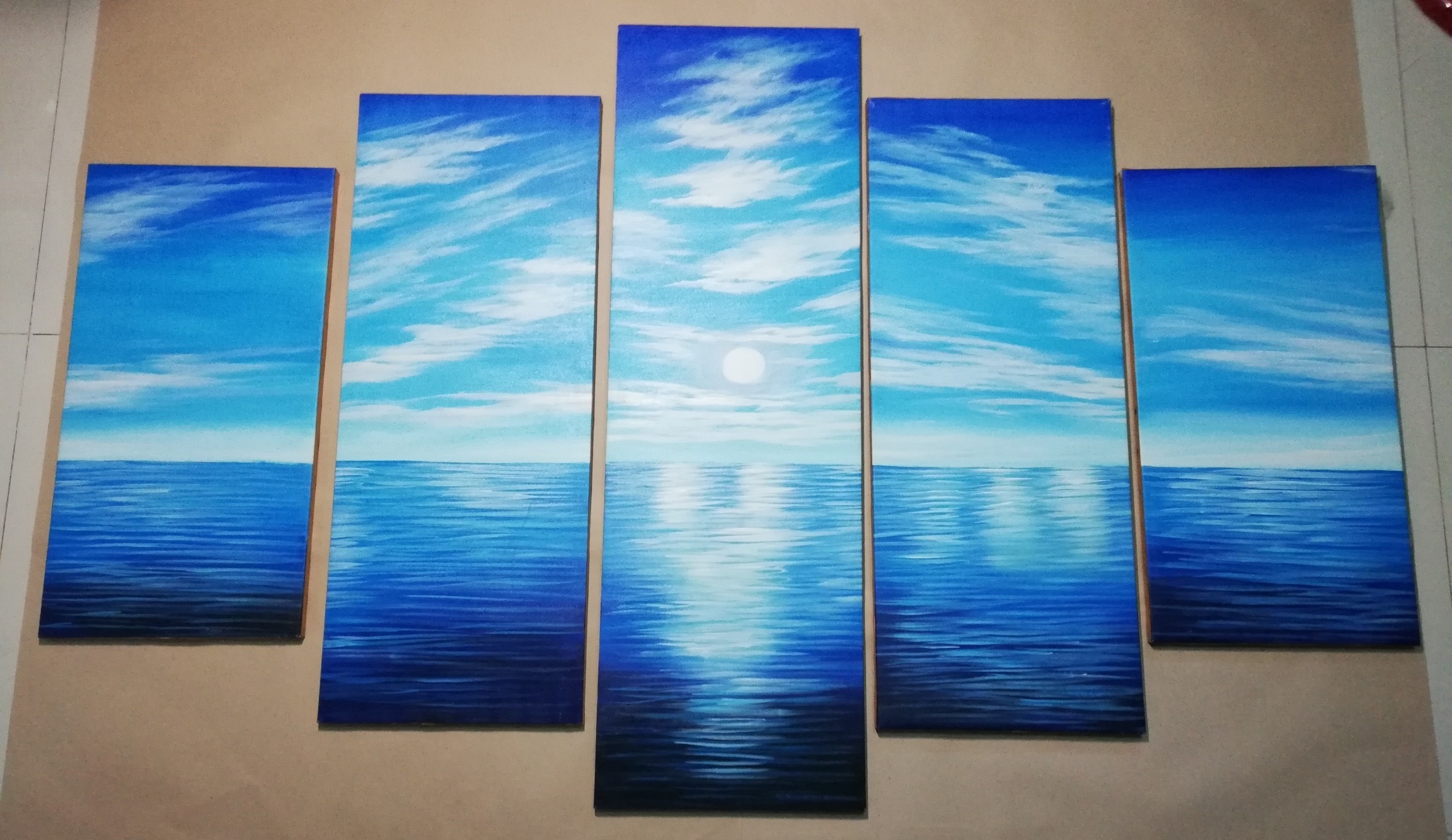 ภาพวาดสีน้ำมัน ท้องฟ้าอันกว้างใหญ่