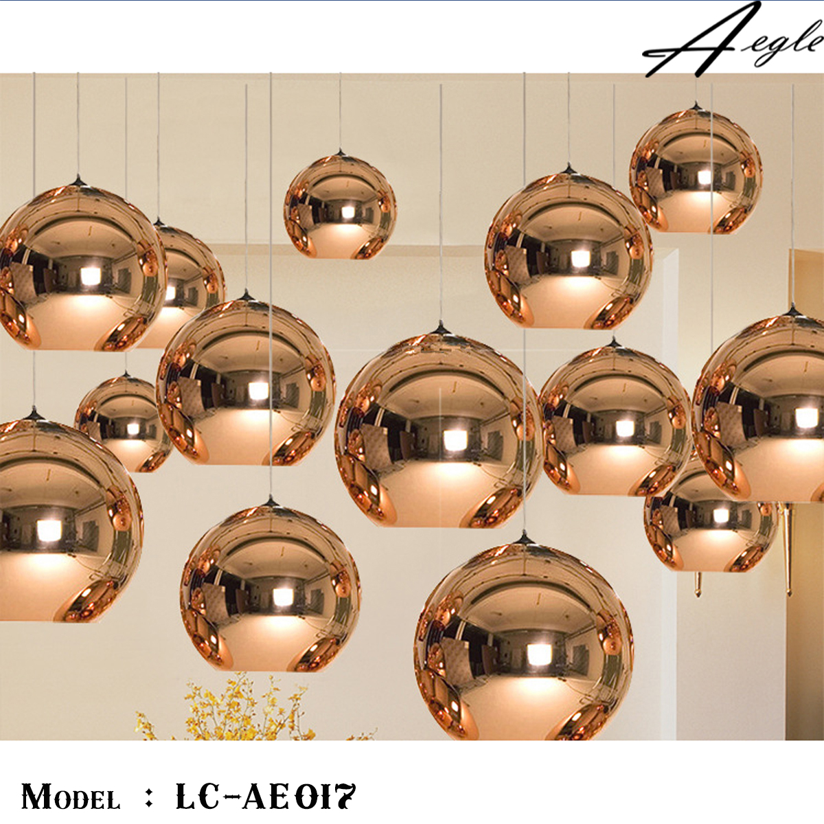 โคมไฟห้อยเพดานทรงกลม Modern Luxury