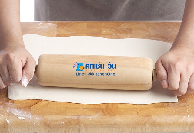 ไม้นวดแป้ง ไม้คลึงแป้ง ที่นวดแป้ง แบบไม้ มีด้ามจับ