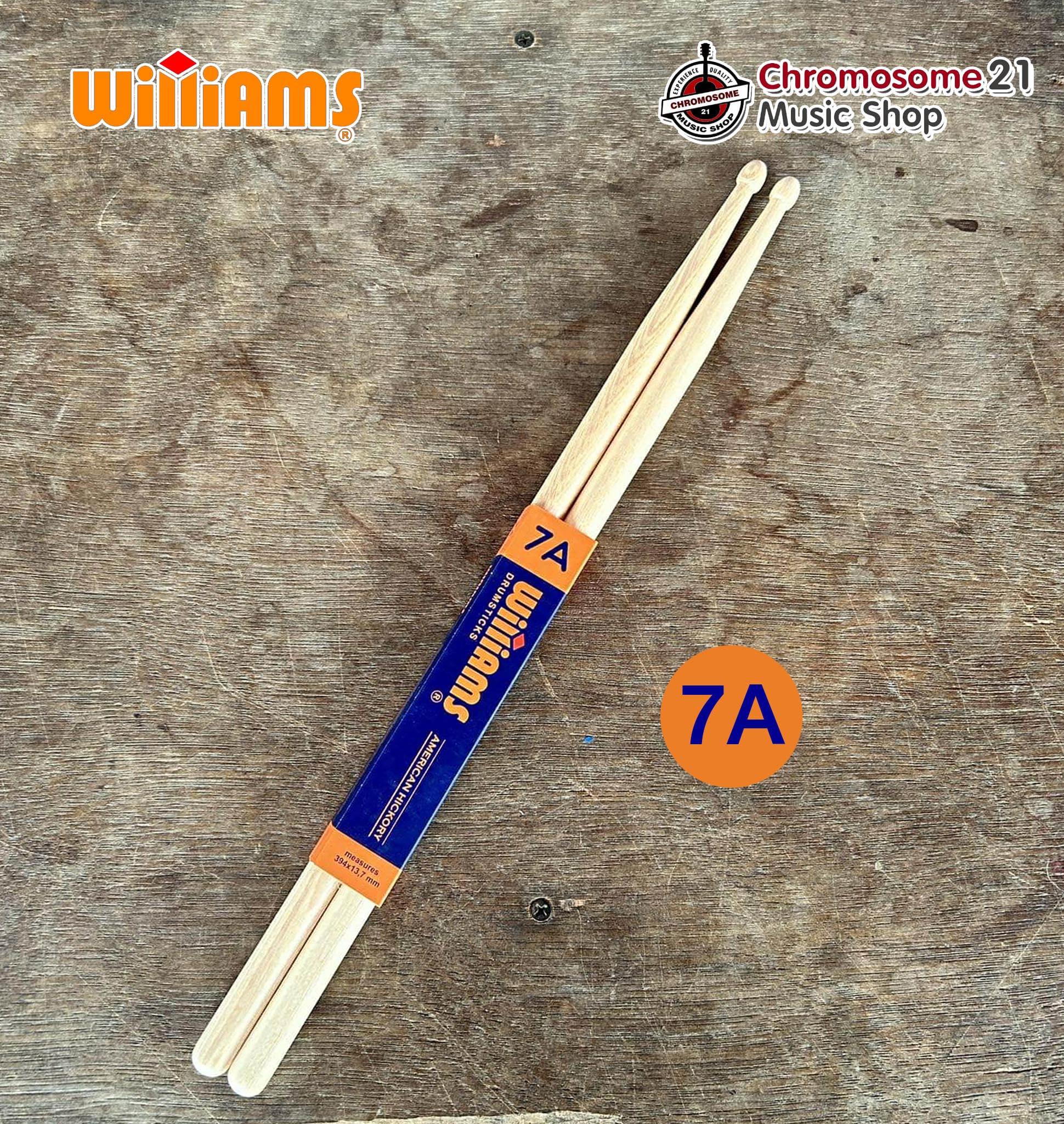 ไม้กลอง Williams ขนาด7A Classic Series Americana Hickory รุ่น DS-WCL-7A
