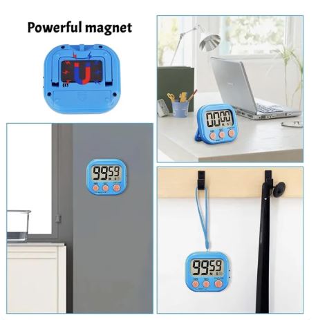 นาฬิกาจับเวลาดิจิตอล ที่จับเวลา / นับถอยหลัง ที่ตั้งเวลาทำอาหาร นาฬิกาจับเวลาในครัว