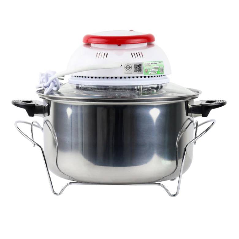 SMARTHOME หม้ออบลมร้อน โถแสตนเลส MV-1203 Halogen 1200 วัตต์ 12 ลิตร หม้ออบ หม้อลมร้อน หม้อไฟฟ้า ฮาโลเจน