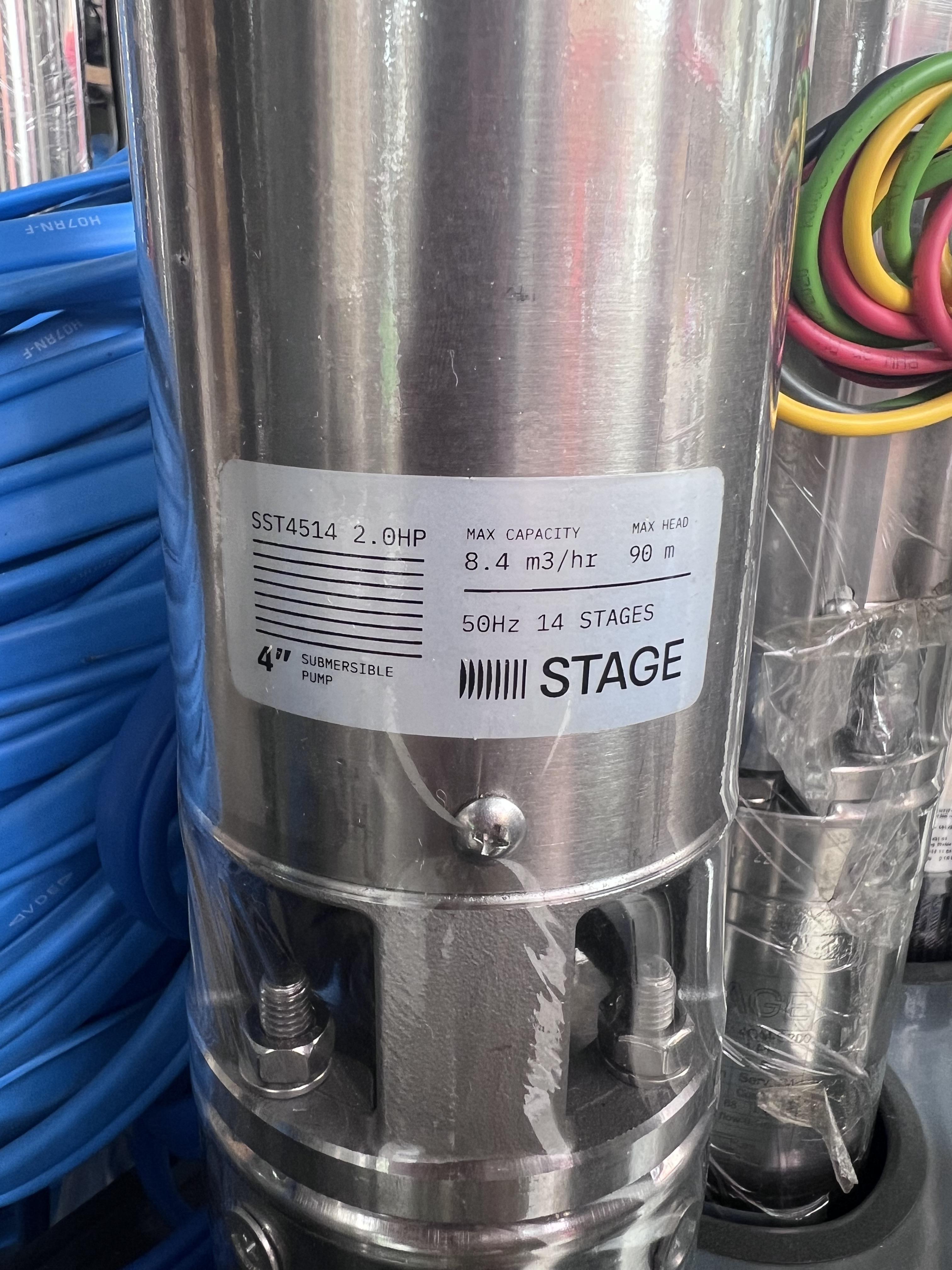 [SM-FD] ปั๊มบาดาล STAGE 2นิ้ว 2แรงม้า 14ใบพัด 220v - รุ่น SST4514 - ระยะลงลึก40-77เมตร ปริมาณน้ำ3000-6000ลิตร/ชั่วโมง