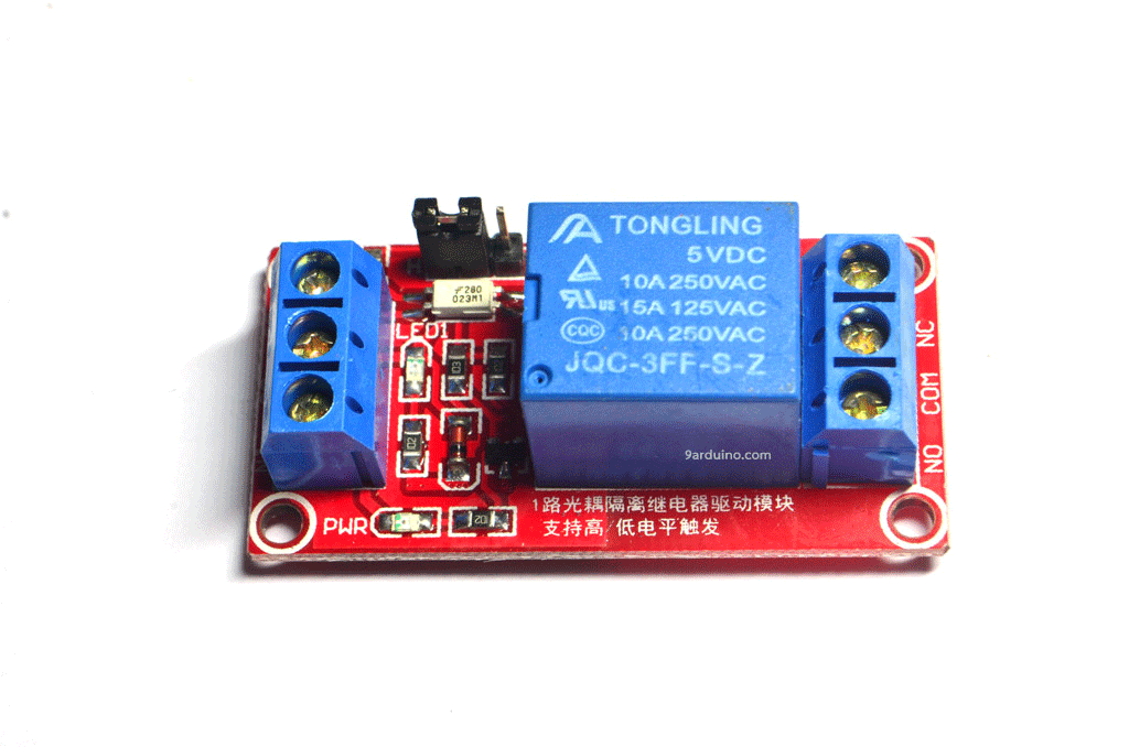 Module รีเลย์ Relay 5V 1 Channel (สีแดง) Isolation High And Low Trigger