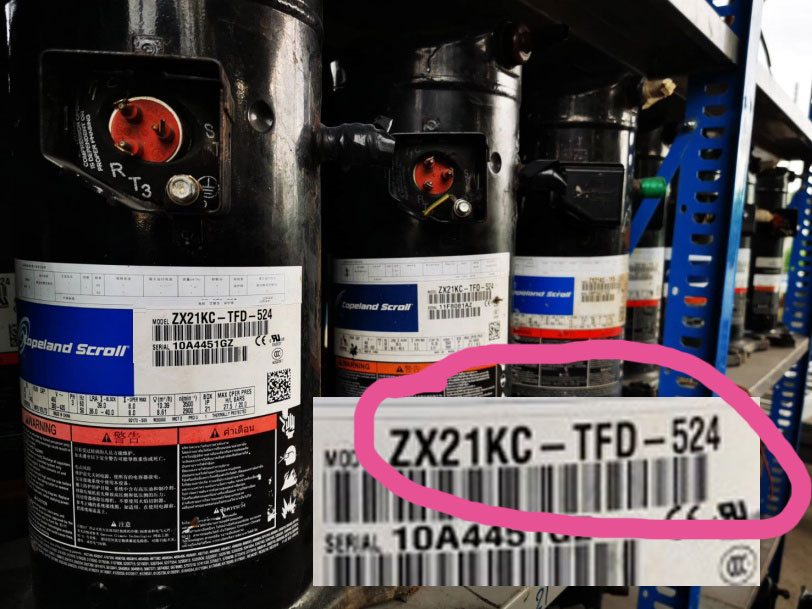 คอมเพรสเซอร์ 3 แรง ห้องเย็น มือสอง Copeland ราคาถูก