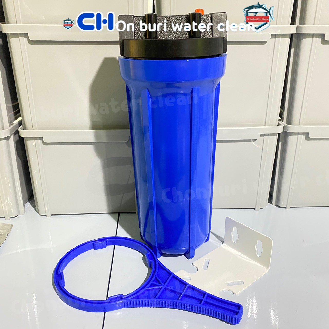 กระบอกกรองน้ำ Aquatek HS 10นิ้ว (ทางน้ำเข้าออก 4หนุ) แบบทึบ