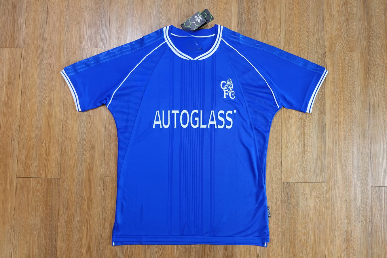 Retro เสื้อฟุตบอล เชลซีย้อนยุค ชุดเหย้า เกรดแฟนบอล ปี 1999/00 Chelsea Home Retro Jersey 1999/00