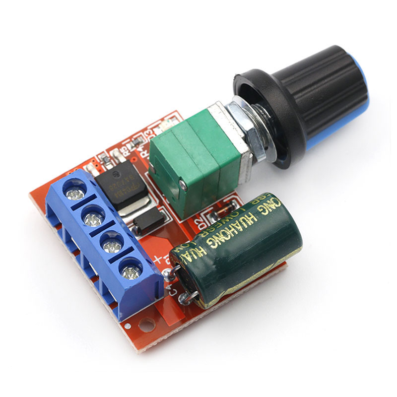โมดูลควบคุมความเร็วมอเตอร์ 5-35V สูงสุด 5A PWM DC motor governor 5V-35V speed switch 5A