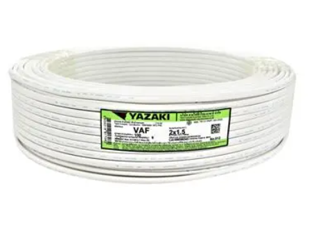 VAF สายไฟ YAZAKI ขายเป็นม้วน (ม้วนละ 100 เมตร) 100M/ROLL สีขาว