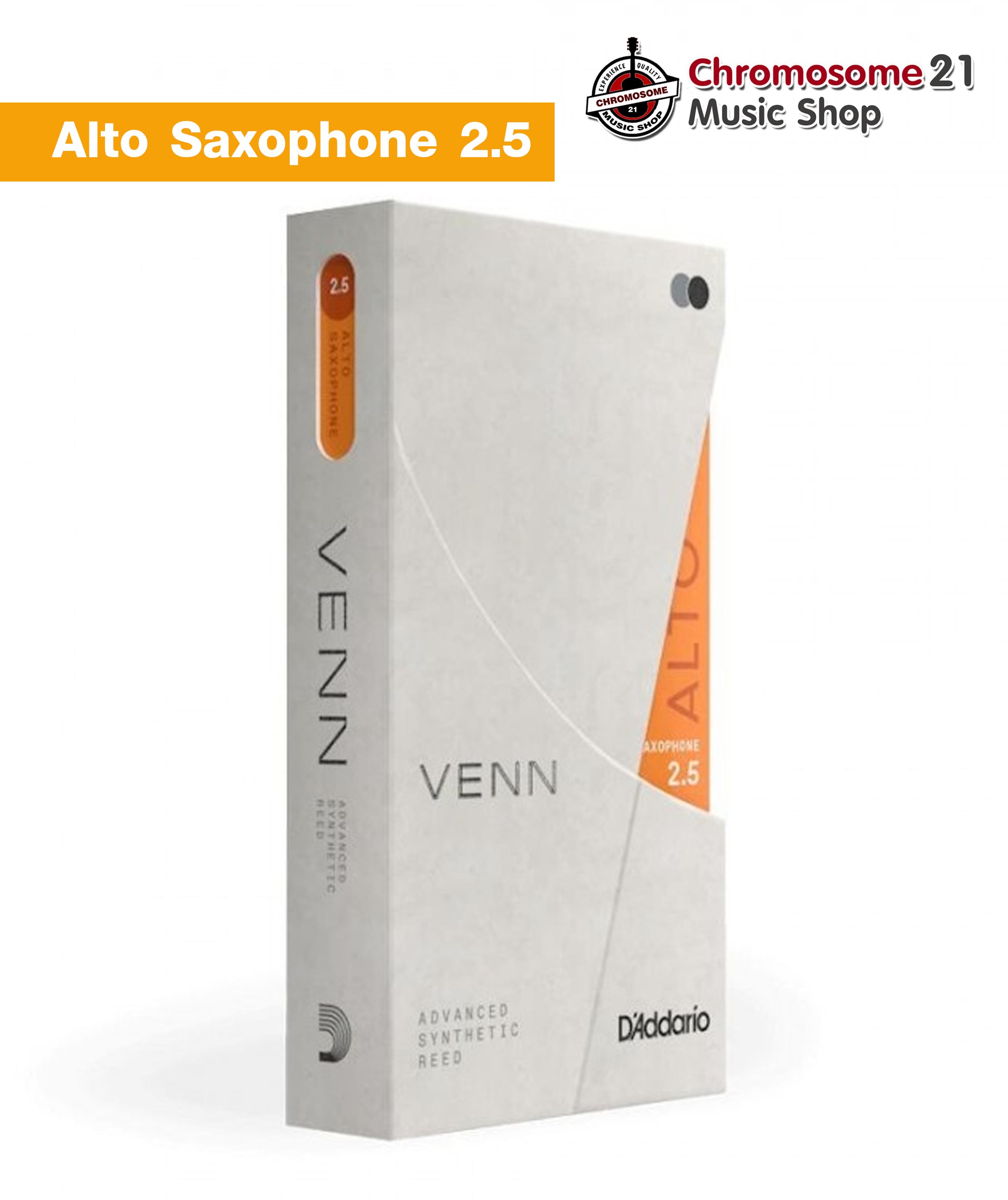 ลิ้น Venn Reeds D'addario แซกโซโฟน อัลโต้ Alto Saxophone เบอร์ 2.5 (ราคา/อัน)