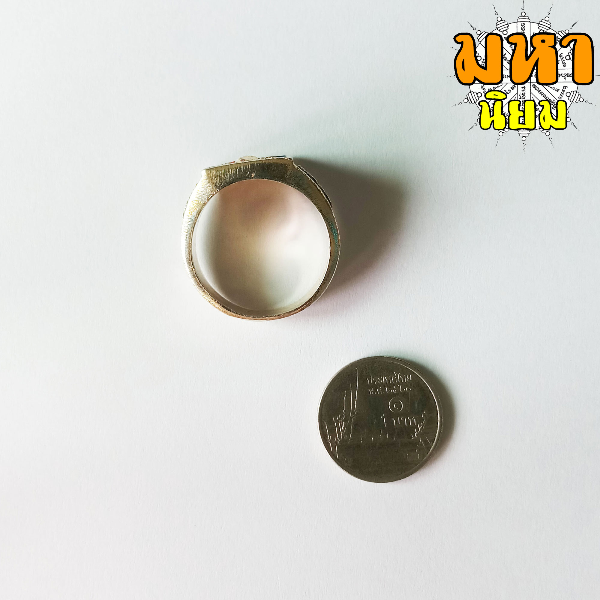 แหวนหลวงพ่อรวย ปาสาทิโก วัดตะโก จ.อยุธยา เนื้อกะไหล่เงินลงยา