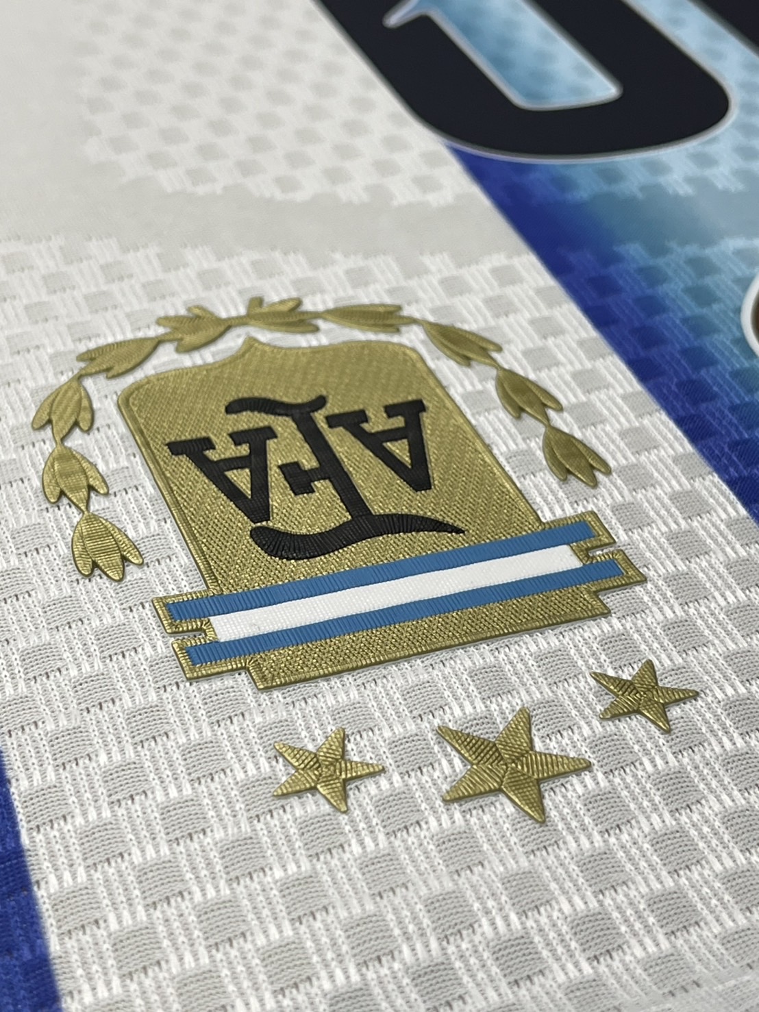 2025-26 เสื้อทีมชาติอาเจน เหย้า สีฟ้าขาว สำหรับผู้ชาย Player Edition เกรดนักเตะ พร้อมชื่อ เบอร์ MESSI # 10 Size S-2XL