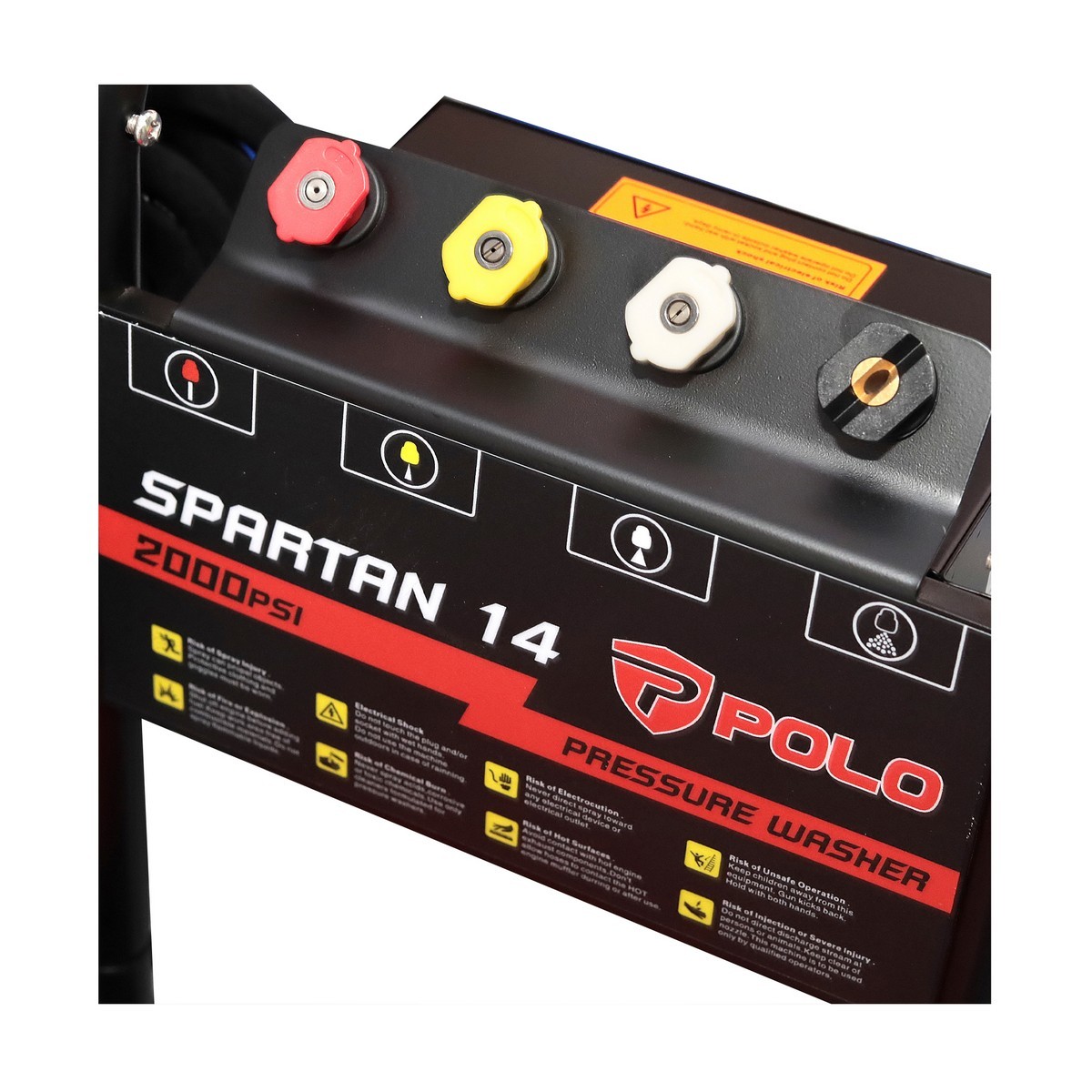 [HW-FD] เครื่องฉีดน้ำแรงดันสูง โปโล POLO รุ่น Spartan14 - แรงดันสูงสุด140บาร์ กำลังมอเตอร์2200w(3hp) สายไฟ8เมตร อุปกรณ์พร้อมใช้งาน