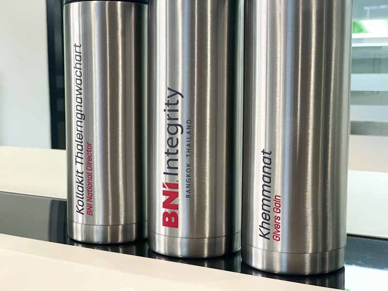 กระบอกน้ำพร้อมพิมพ์ ขนาด 500 mL. โลโก้ และใส่ชื่อได้