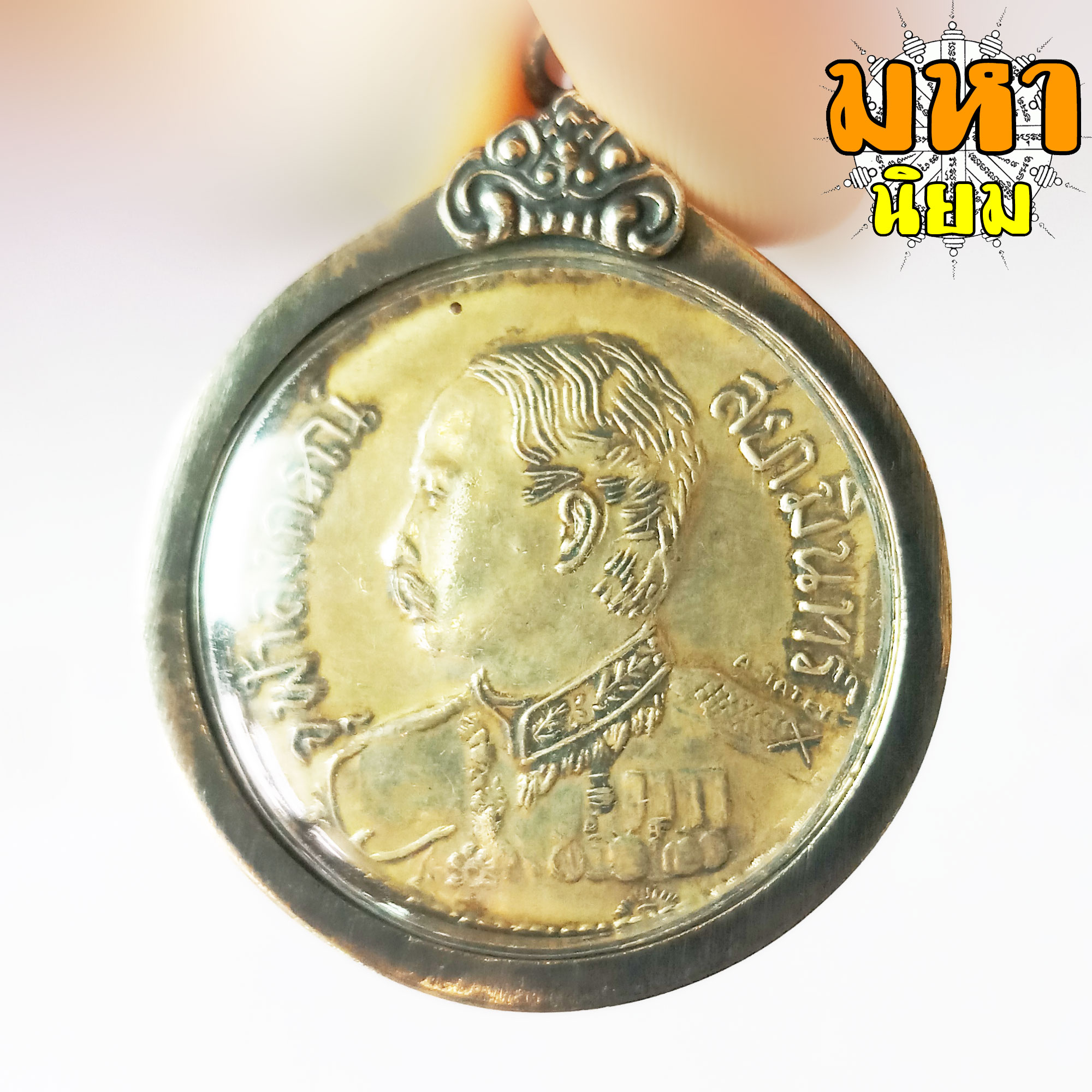 เหรียญจุฬาลงกรณ์ ช้าง 3 เศียร เลี่ยมกรอบโลหะ (ไม่สามารถใช้จ่ายได้)