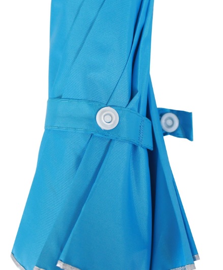 ร่มไม้เท้า สีฟ้า