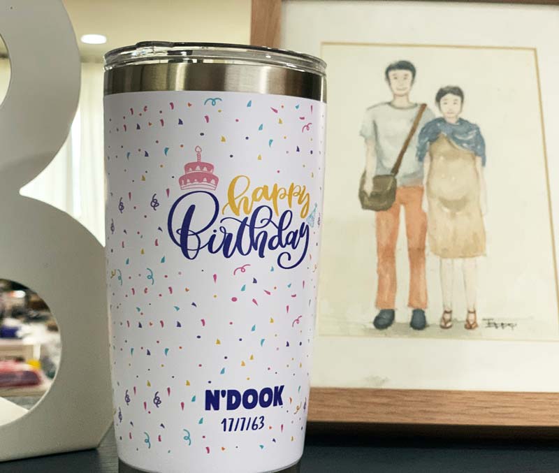 แก้วน้ำพิมพ์ลายวันเกิด ของขวัญวันเกิด 20 Oz