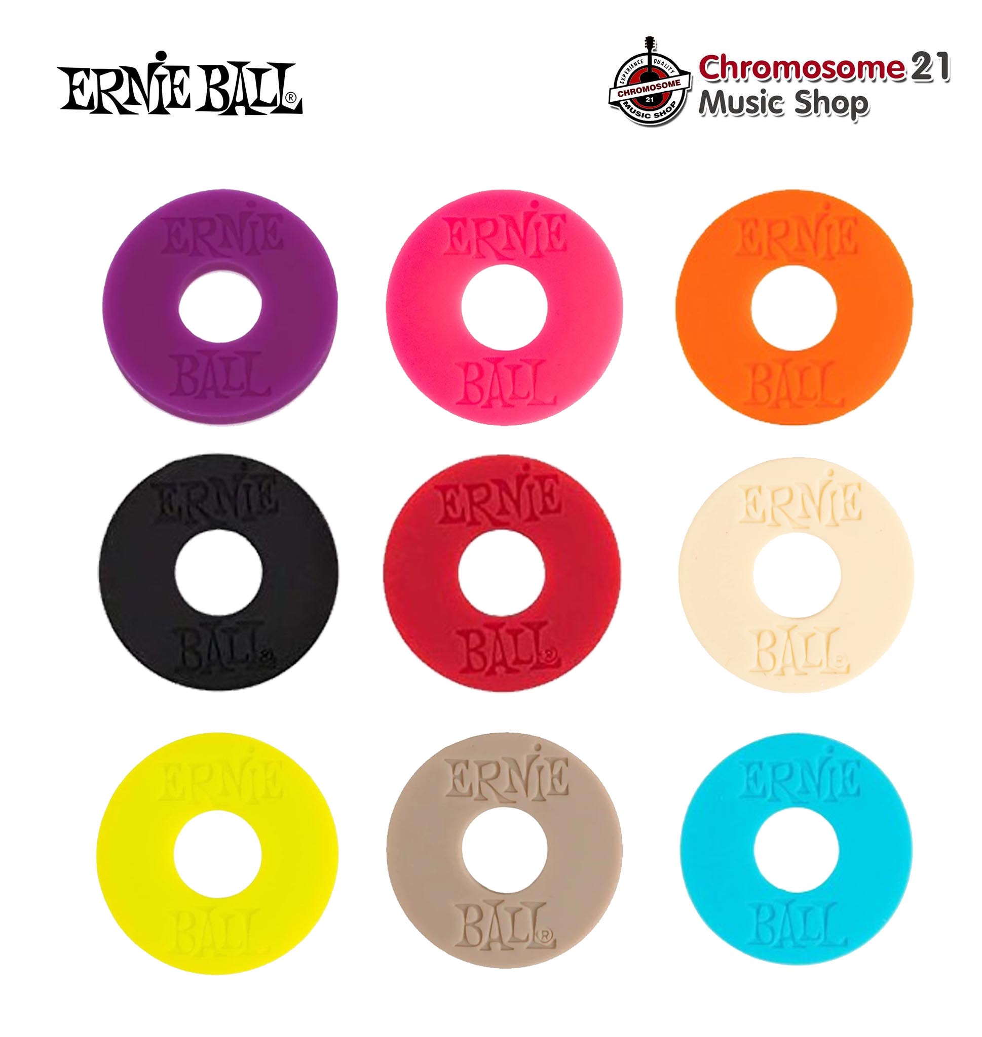 ตัวล็อคสายสะพายกีตาร์ Ernie Ball® Strap Blocks (1 แพ็คมี 4 อัน)