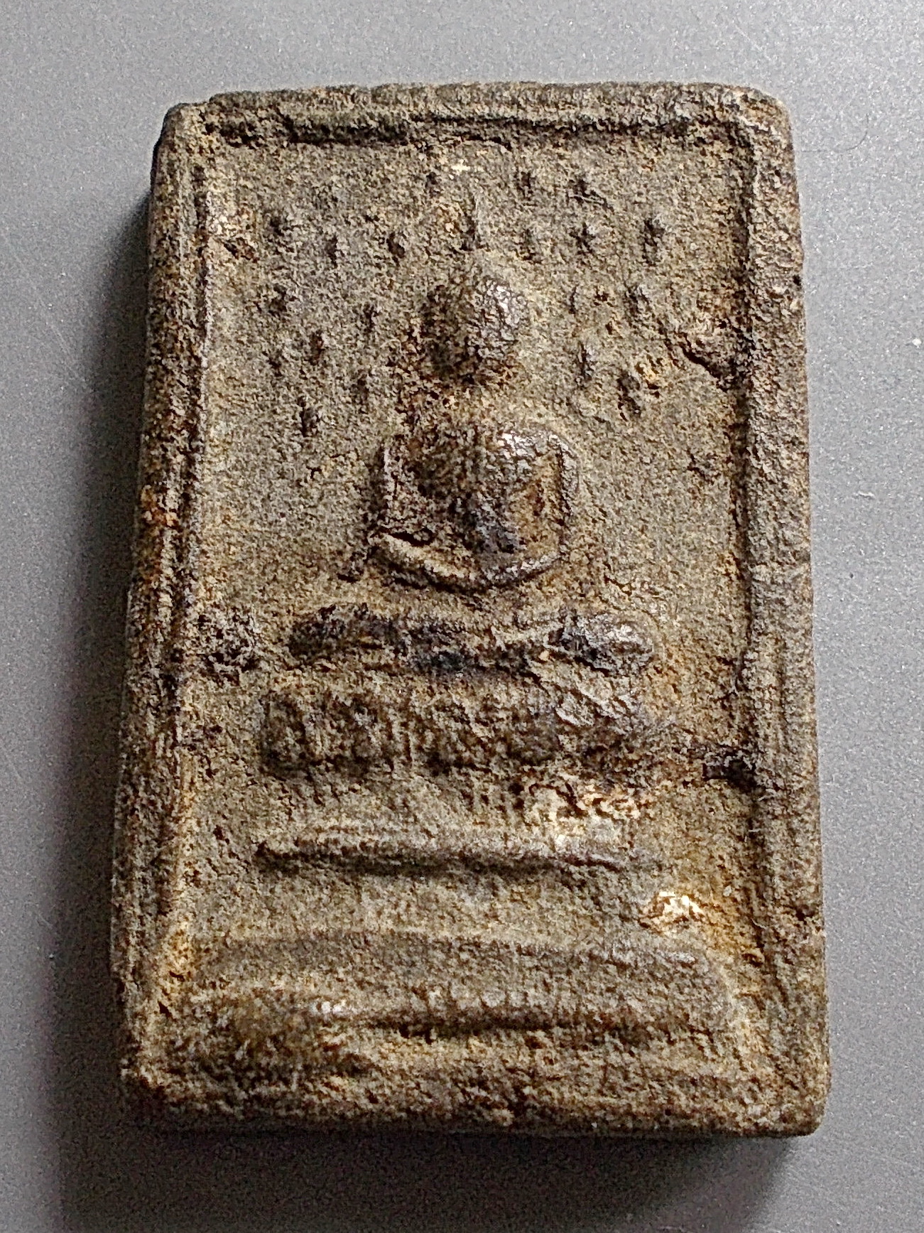 สมเด็จปรกโพธิ์ เนื้อผงใบลาน ลป.คำ วัดอัมรินทร์ ปี 2484