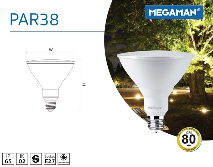 หลอดไฟ LED MEGAMAN PAR38