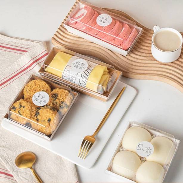 กล่องสี่เหลี่ยมฝาใส ถาดอาหารเคลือบพร้อมฝาครอบใส (แพ็คละ 25 ชุด) กล่องใส่เค้กลาวา กล่องใสเคลือบมัน กล่องใส่แซนวิช กล่องขนมฝาใส ขนาดปาก12x12ซม รุ่น 1212/E01/E118