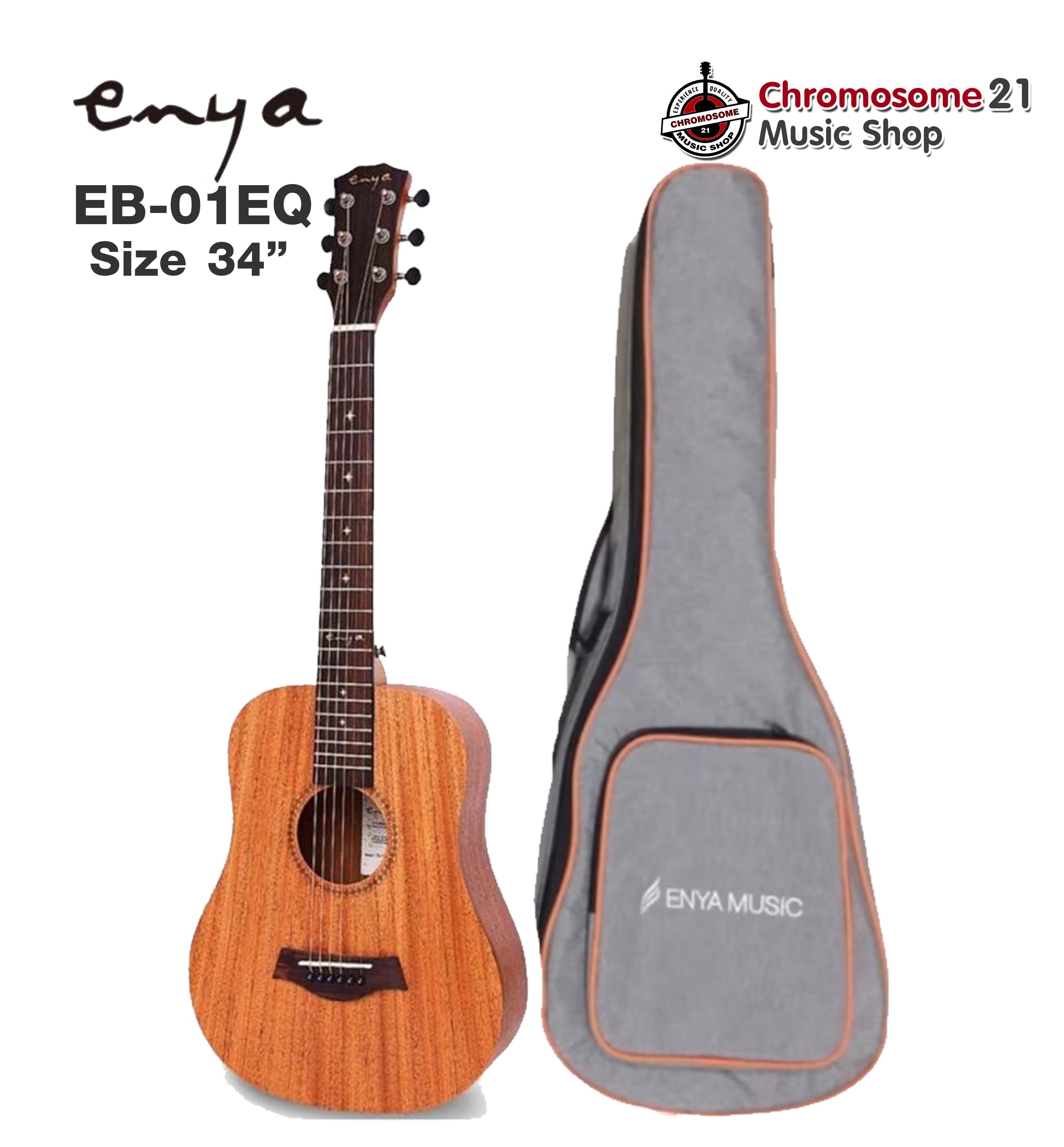 กีตาร์โปร่งไฟฟ้า Enya EB-01EQ ขนาด34นิ้ว