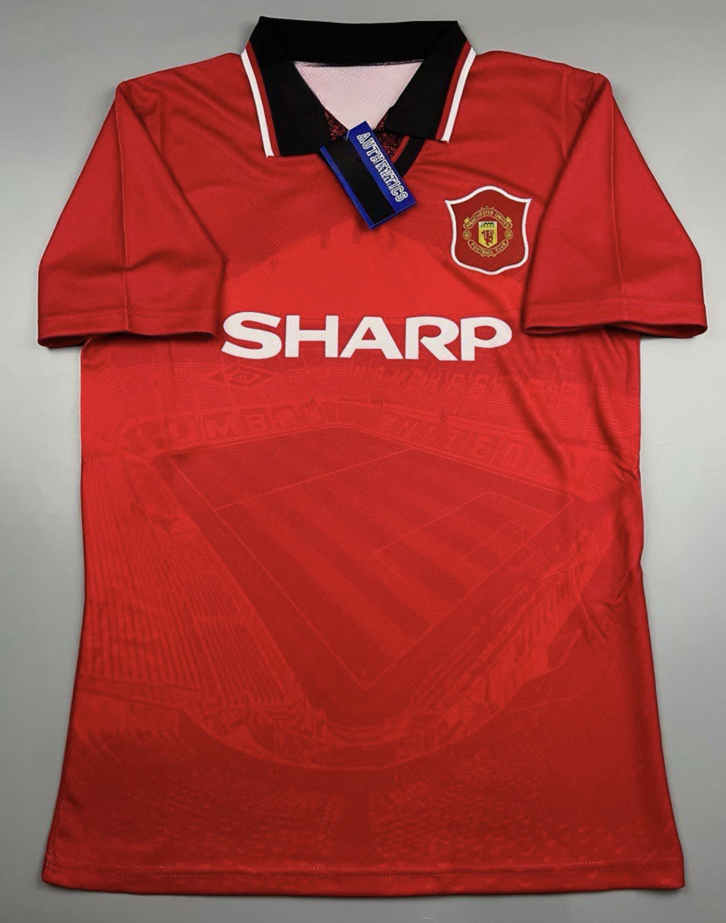 Retro : เสื้อบอลย้อนยุค Vintage เสื้อทีม แมนยู เหย้า 1994 Man Utd Home 1994 ลายสนาม