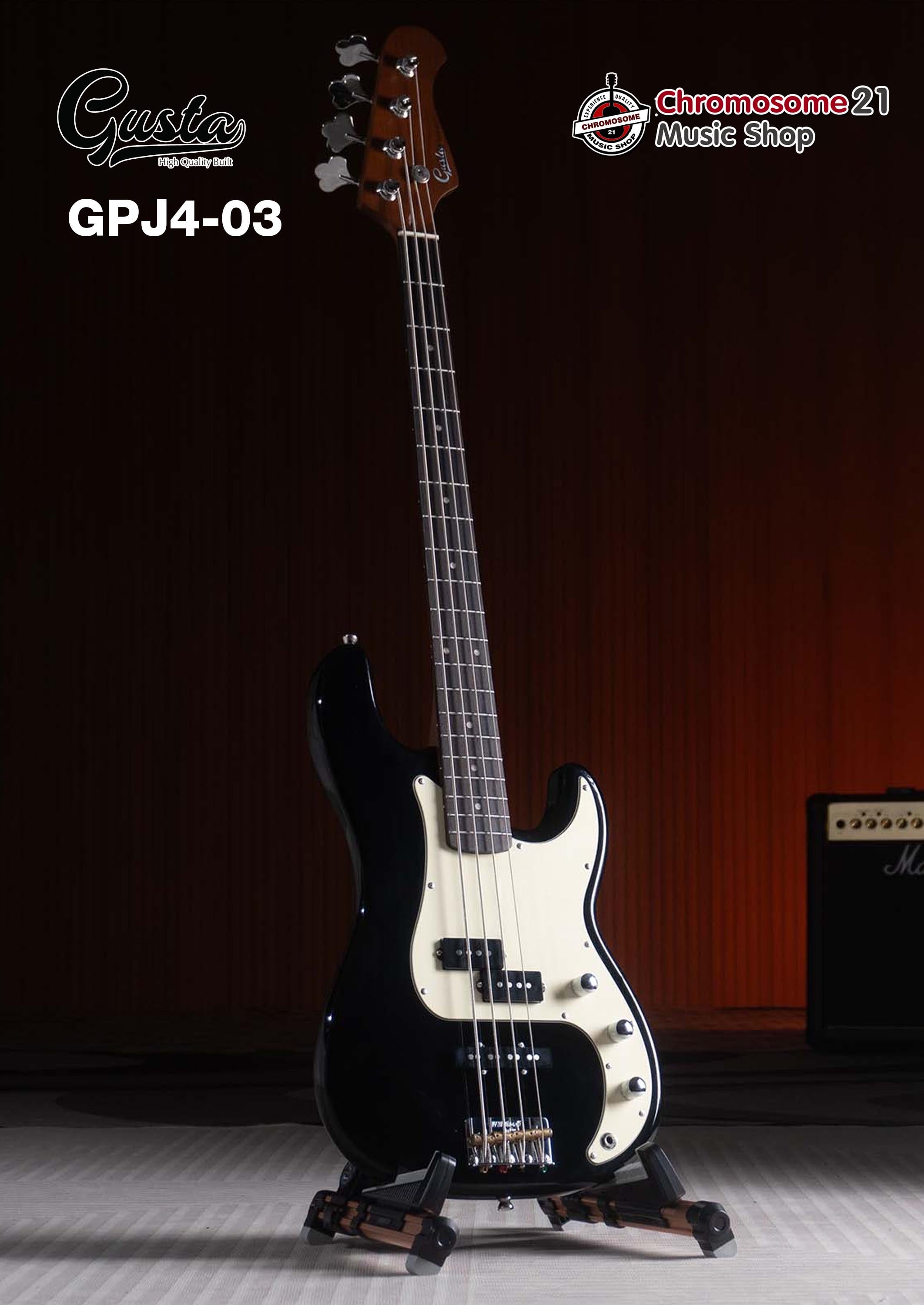 เบส 4สาย Gusta GPJ4-03 สีดำ