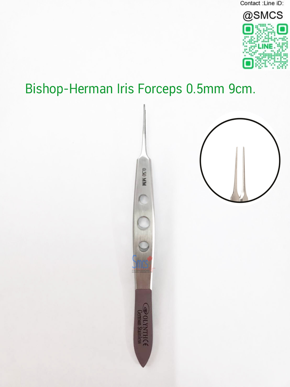 ปากคีบ Bishop Herman Iris Forcep 0.5mm 9cm