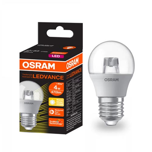 หลอดไฟ LED ทรงปิงปอง 4W OSRAM VALUE CLASSIC P E24