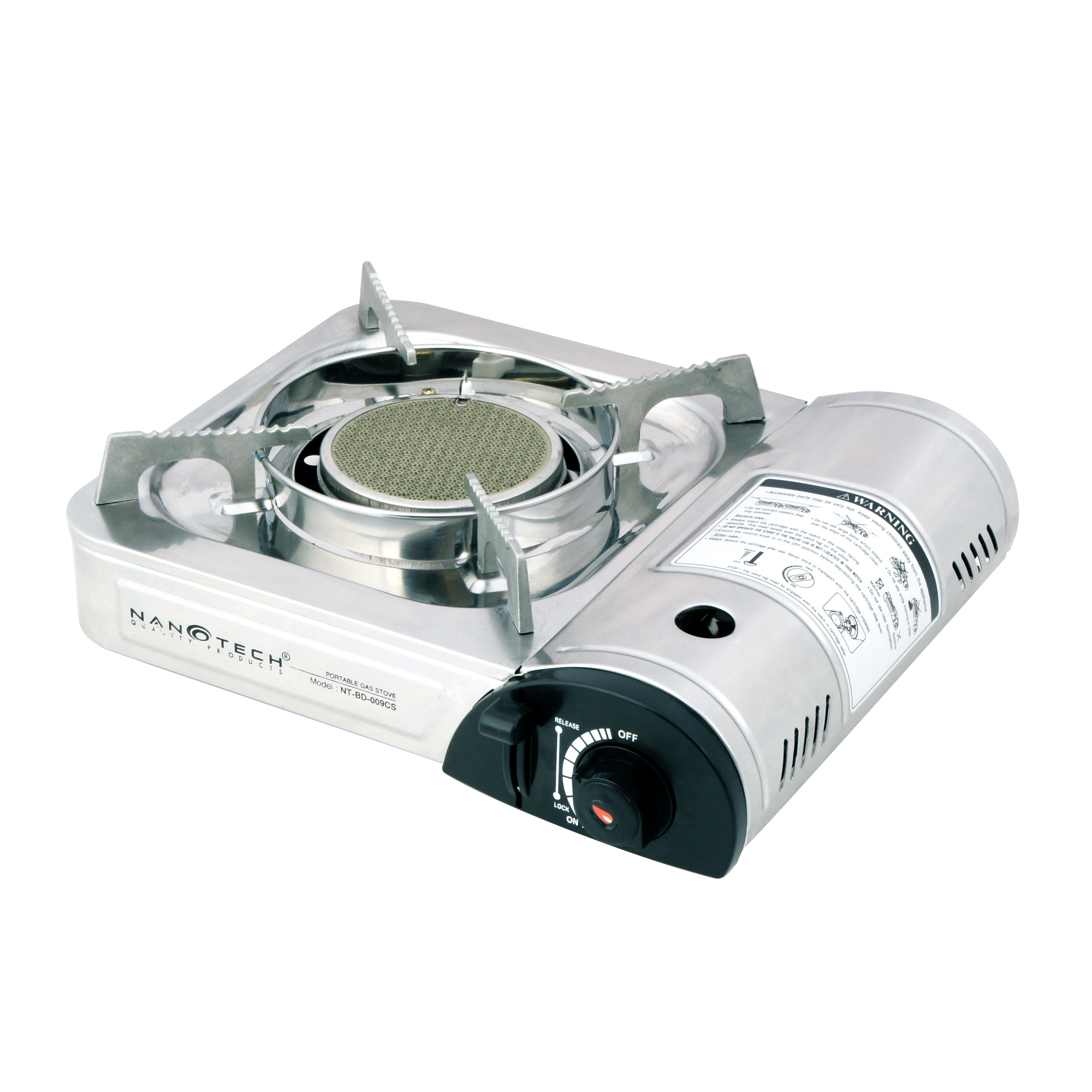 เตาปิคนิคสเตนเลส รุ่น NT-BD-009CS เตากล่องปิคนิค ยี่ห้อ Nanotech (ไม่รวมแก๊สกระป๋อง)