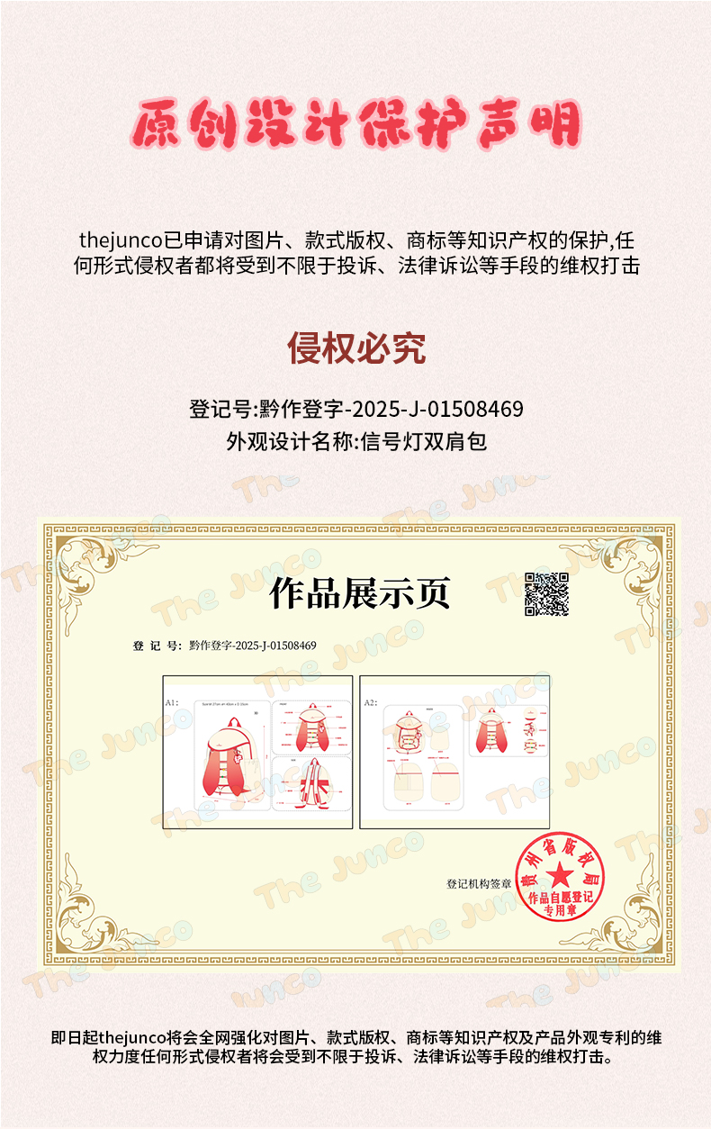 Pre- The junco กระเป๋าเป้สะพายหลัง กระเป๋าสะพาย