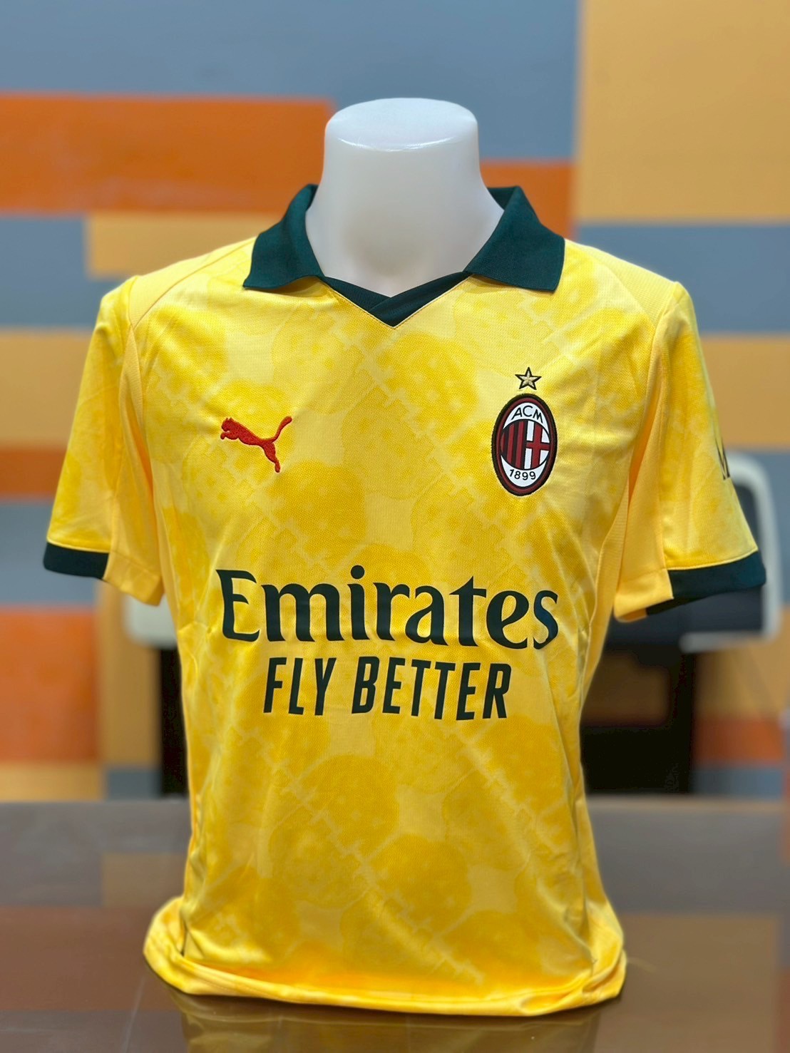 เสื้อฟุตบอล เอซี มิลาน เยือน สีเหลือง Fans Edition เกรดแฟนบอล 2026