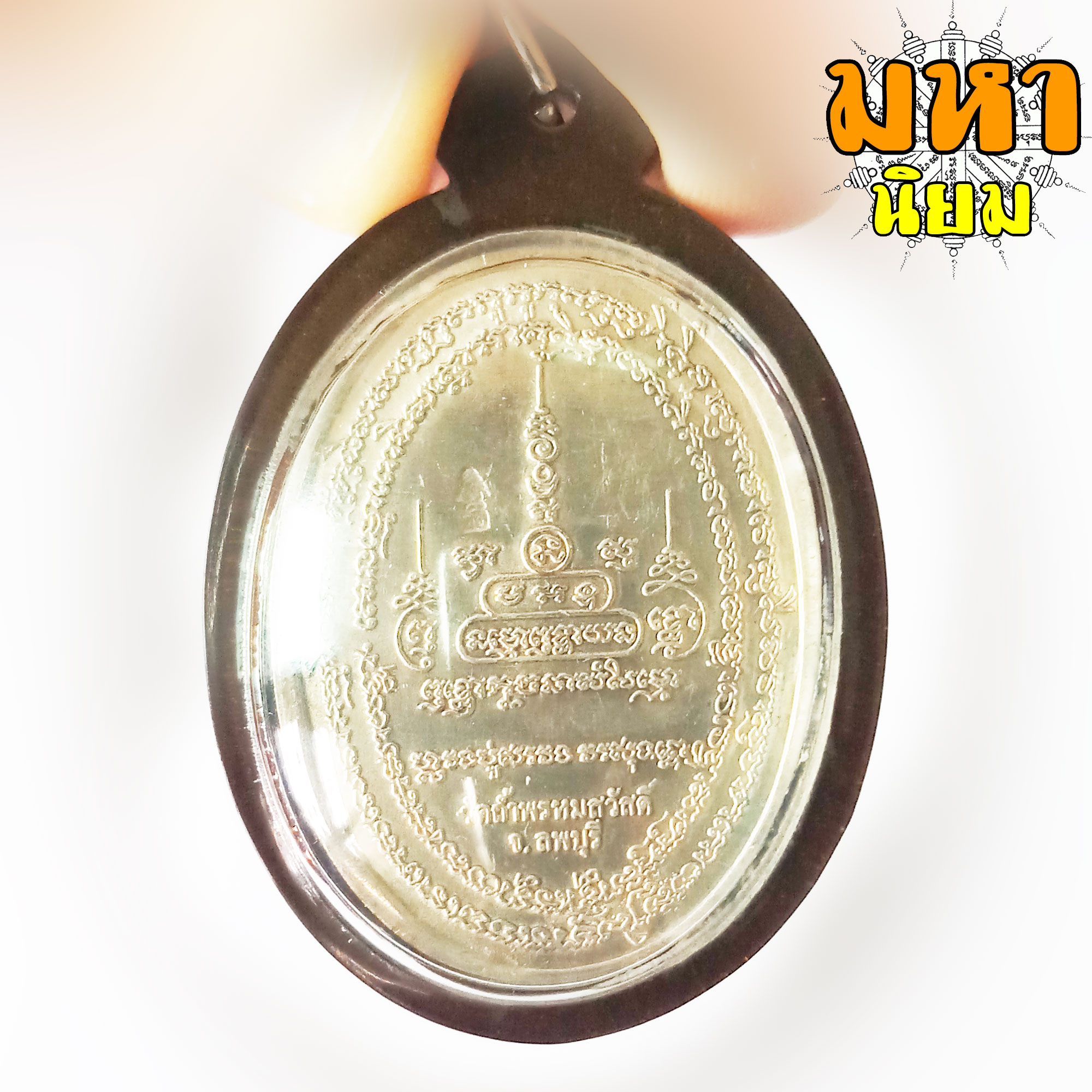 เหรียญไก่คู่บารมี เนื้ออัลปาก้าลงยา หลวงปู่สรวง วรสุทฺโธ วัดถ้ำพรหมสวัสดิ์ จ.ลพบุรี เลี่ยมกรอบอย่างดี