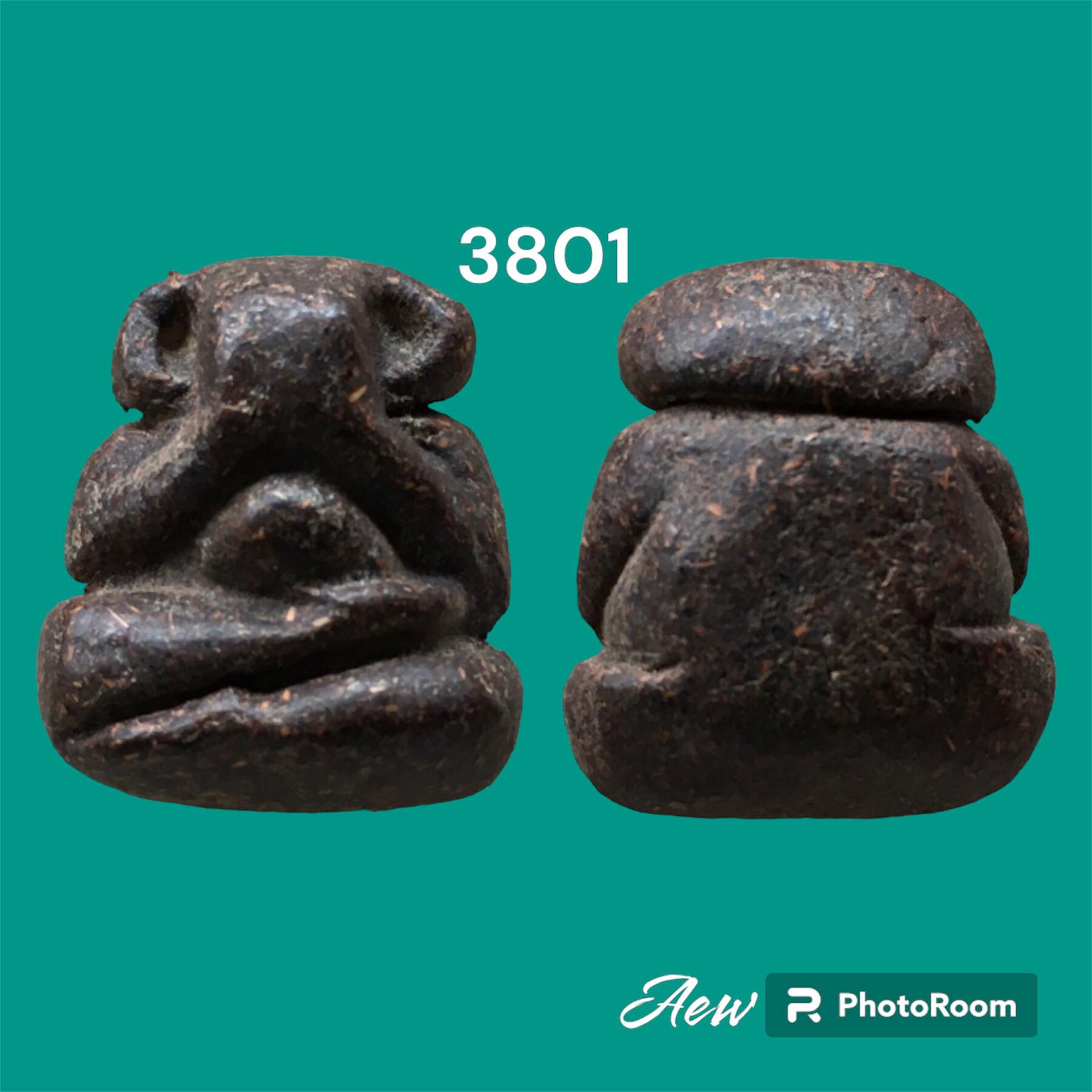 พระปิดตาหลวงพ่อแก้ว วัดปากทะเล เพชรบุรี เนื้อผงคลุกรักพิมพ์ปั้นลอยองค์