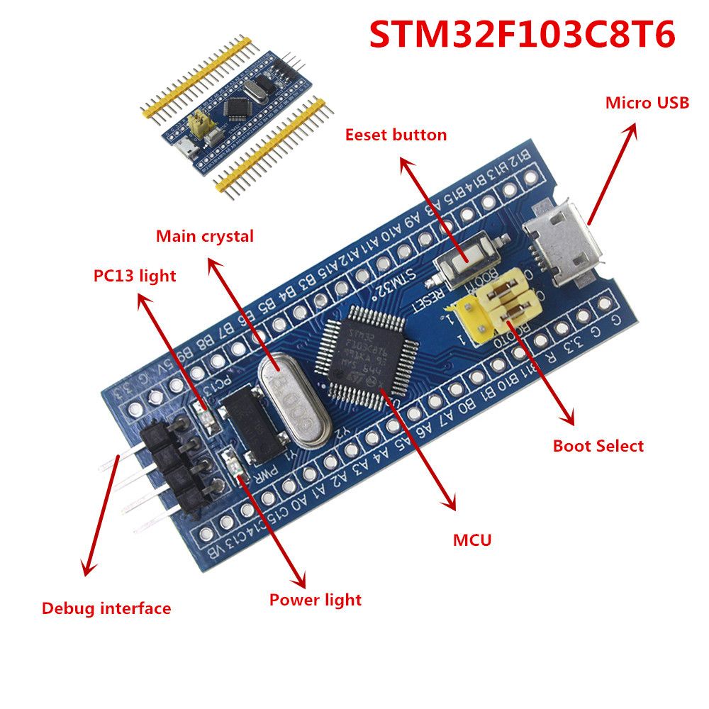 STM32F103C8T6 Board STM32 ARM Cortex-M3 Arduino IDE Compatible