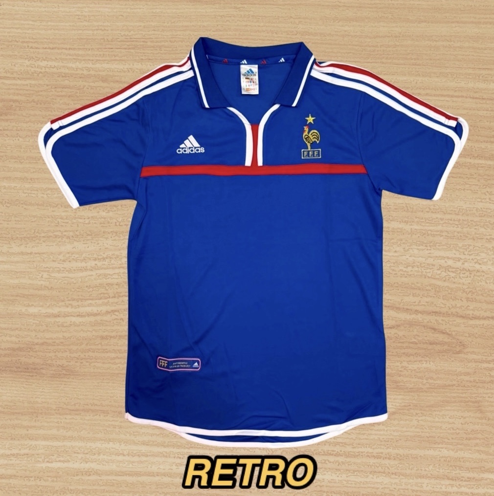 Retro เสื้อฟุตบอลย้อนยุค ฝรั่งเศส ชุดฟุตบอลโลก 2000